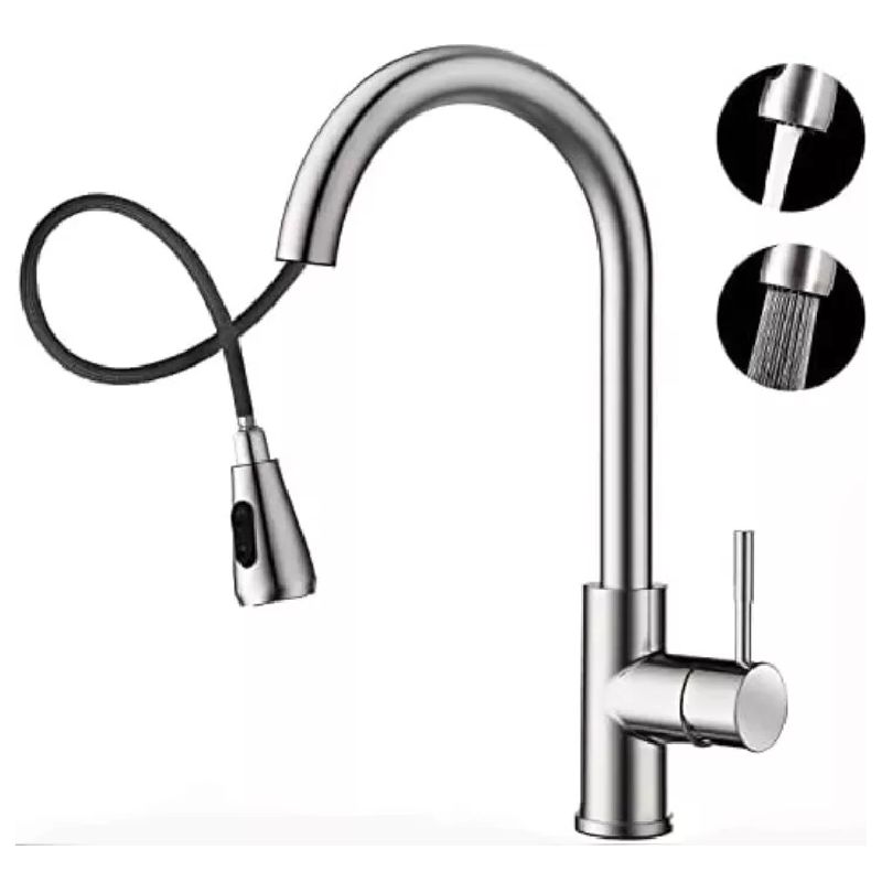 GENERICO - grifo Mezcladora Monocomando Extensible P/lavadero de  Cocina Acero Inox
