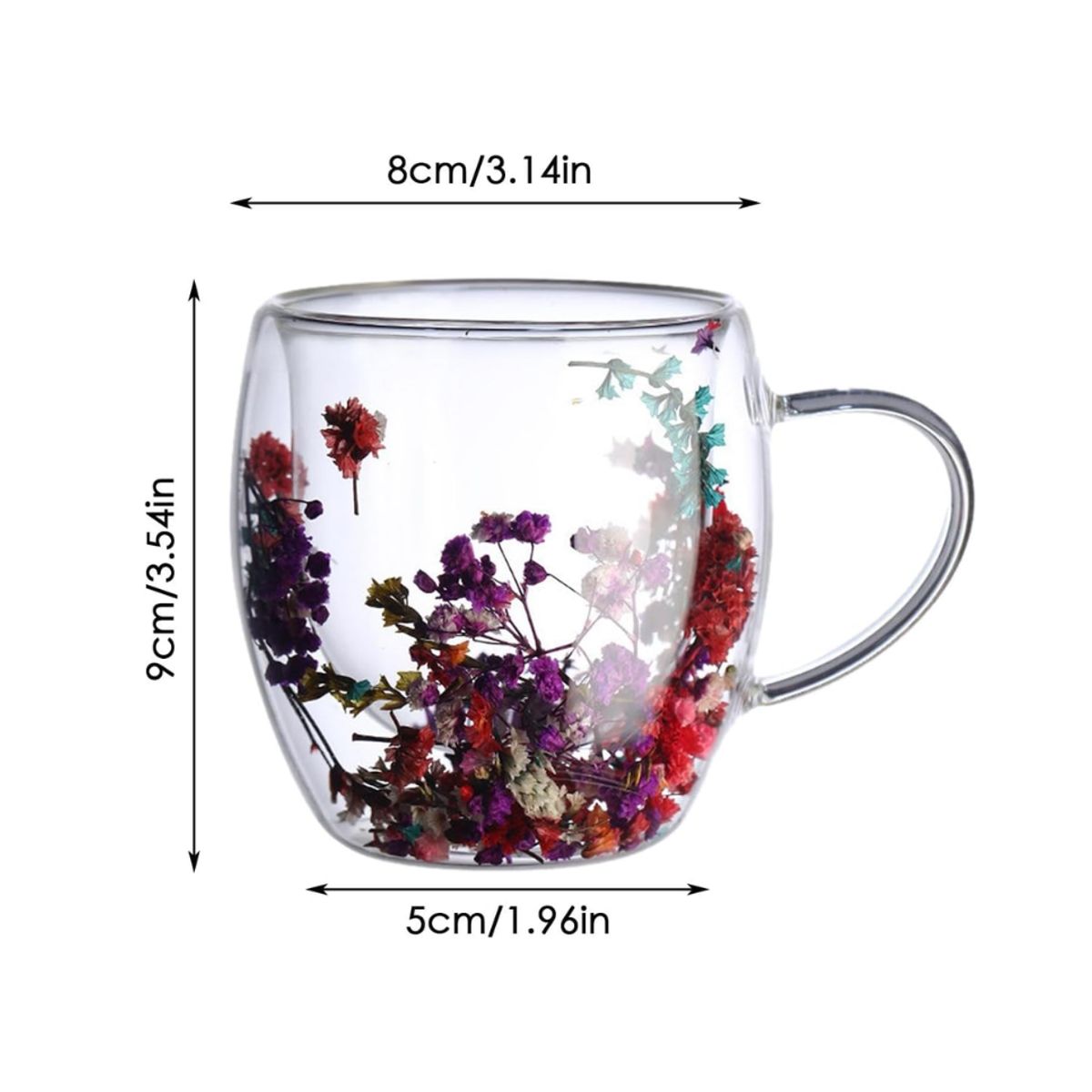 GENERICO - Taza de modelo flores seca 250 ml