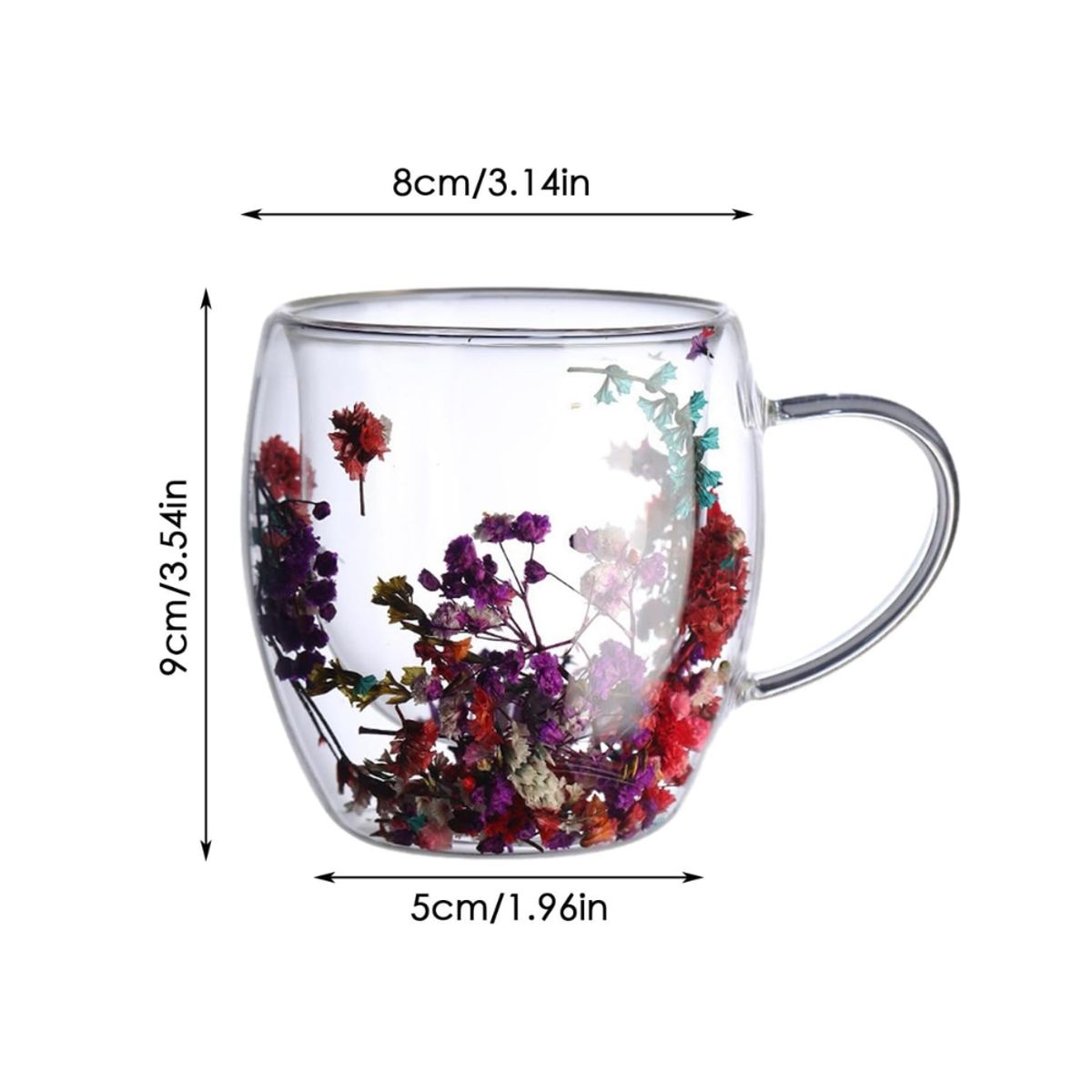 GENERICO - Taza de modelo flores seca 250 ml