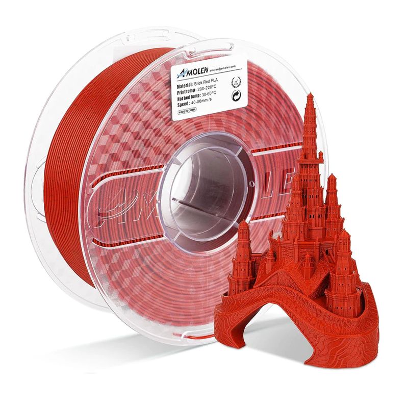 AMOLEN - Filamento PLA para impresora 3D color Ladrillo