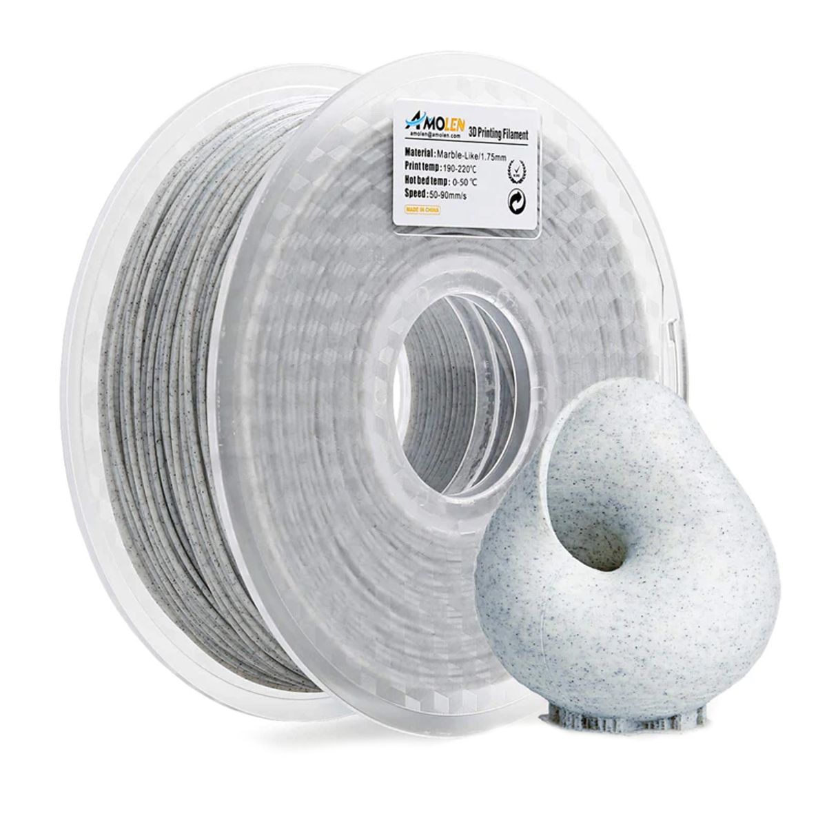 AMOLEN - Filamento PLA para impresora 3D color Marmol