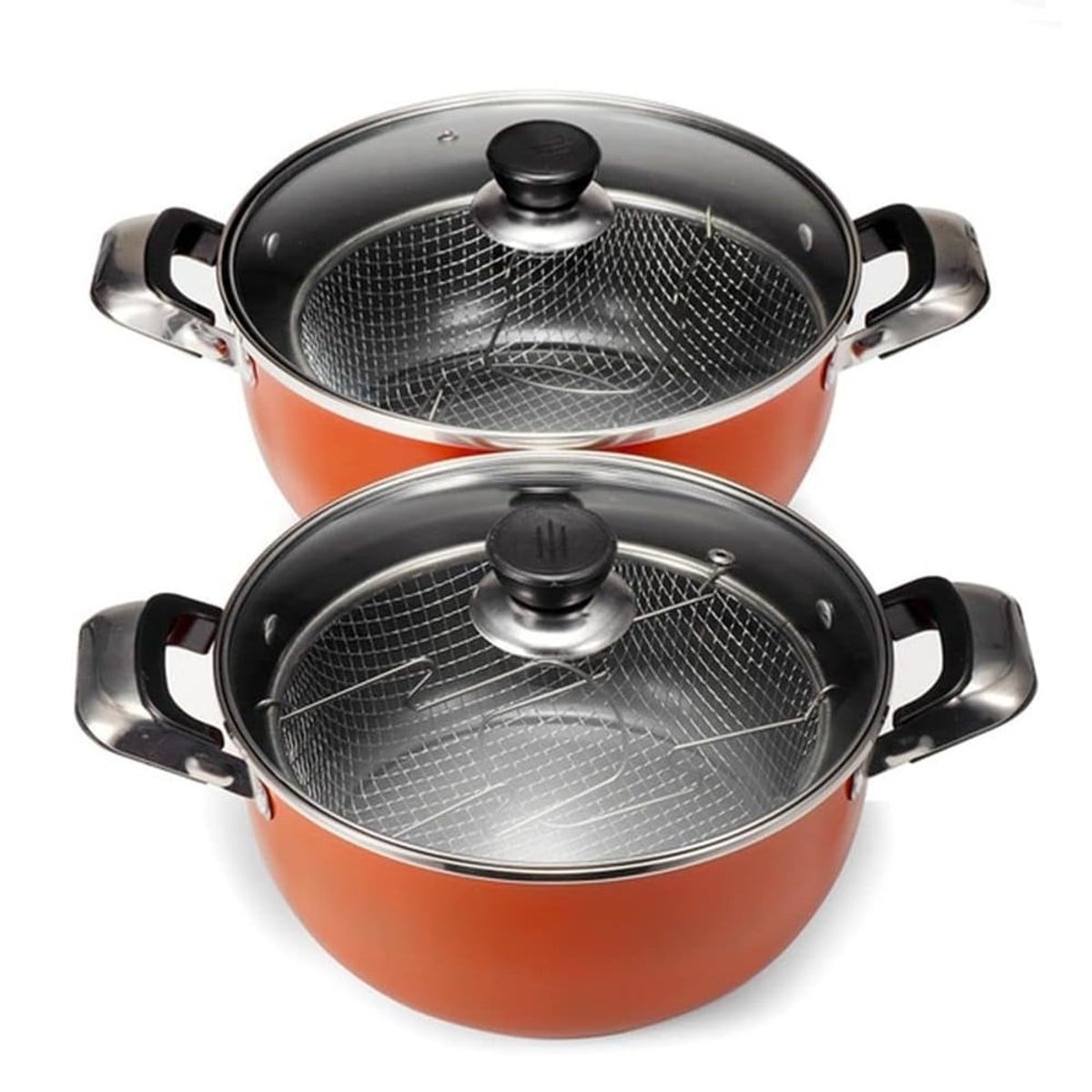 GENERICO - Olla para freir papas con escurridor y tapa para frituras