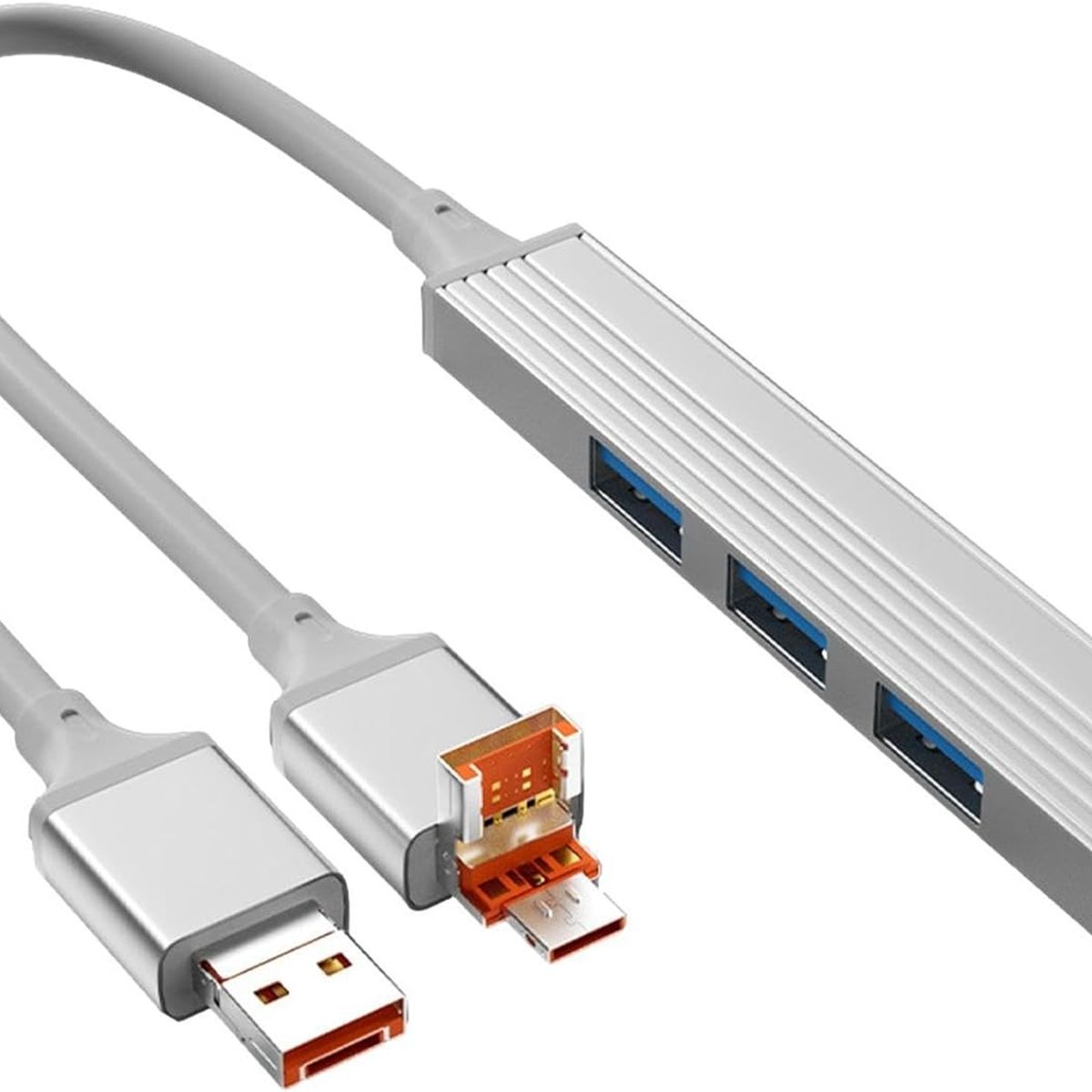 OEM - Adaptador Hub Usb - C Y Usb 3.1 - 4 En 2 Aluminio