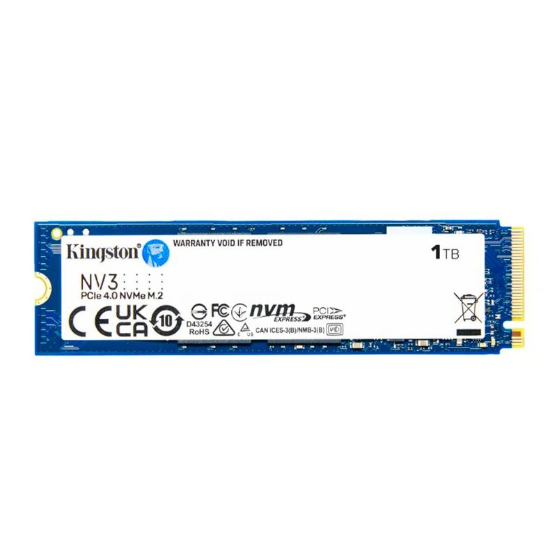KINGSTON - Unidad de Estado Solido 1TB Kingston NV3 NVMe PCIe 4.0 6000 Mb/seg