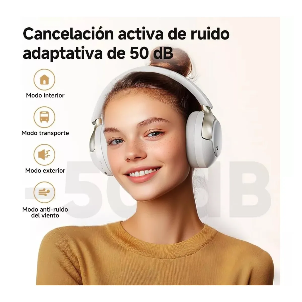 QCY - Audífonos Inalámbricos QCY H3 Pro ANC 55 Horas Blanco