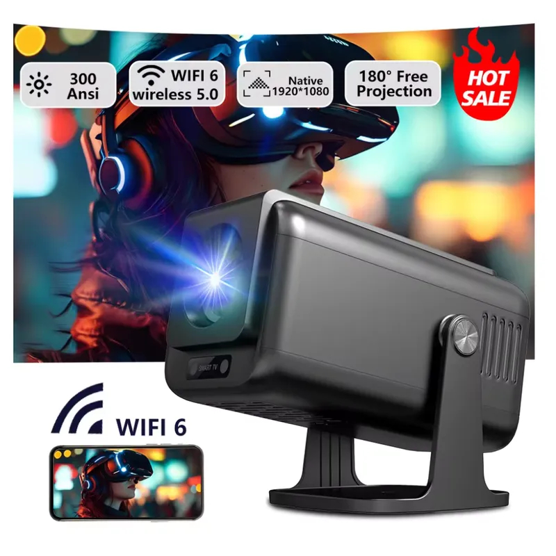 SEISA - Proyector Smart Wifi 6 Bluetooth portátil V1 4K Android 13
