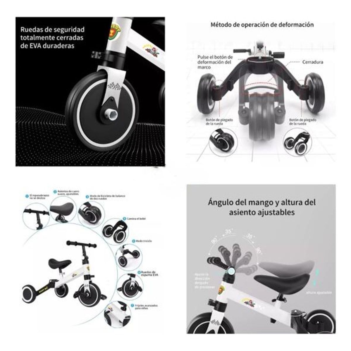 GENERICO - Triciclo 3 en 1 Amarillo