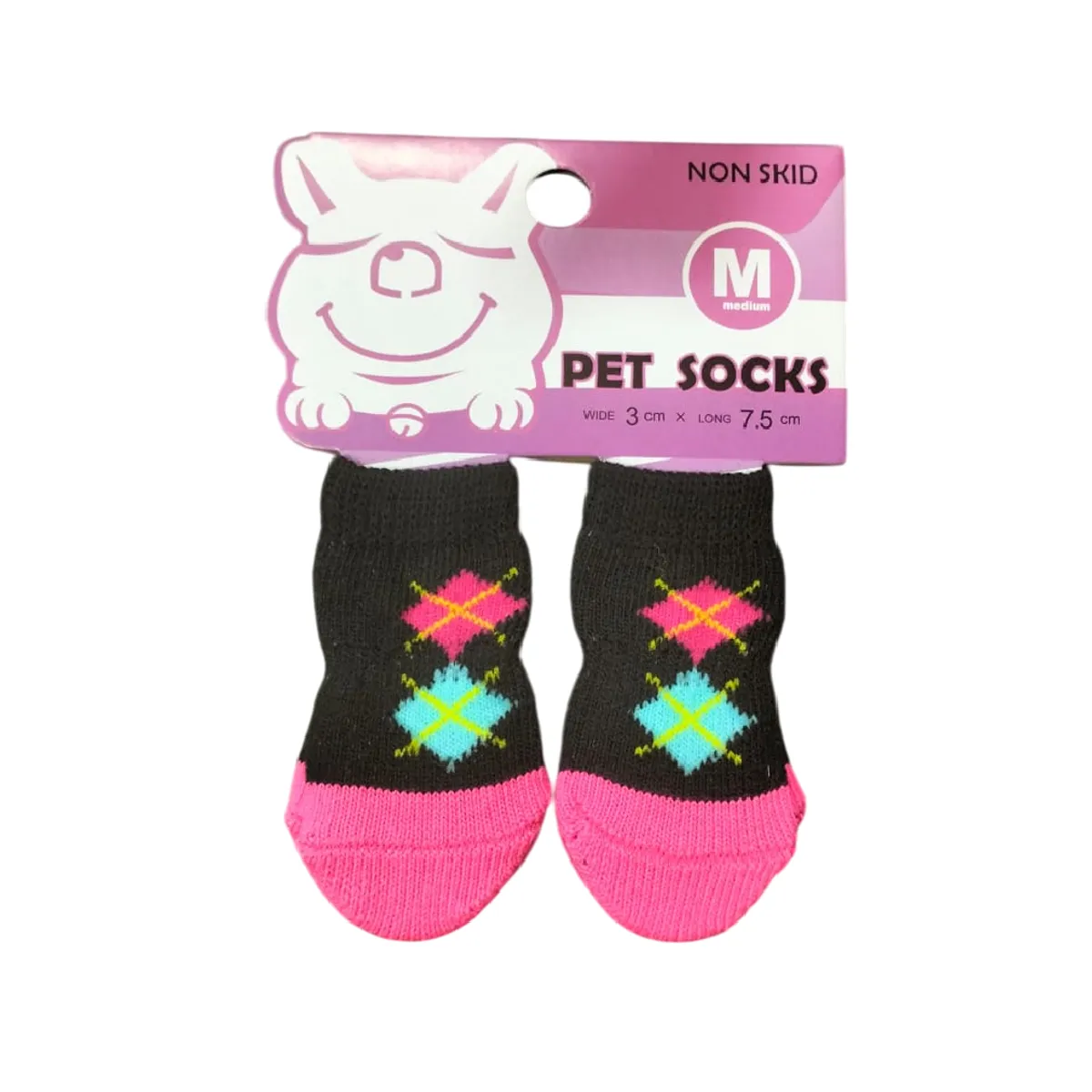 GENERICO - Set de medias antideslizantes para perros rombos talla M