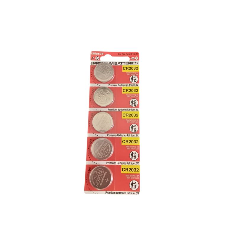 GENERICO - 5X Pilas Boton Cr2032 premium batteries 3v