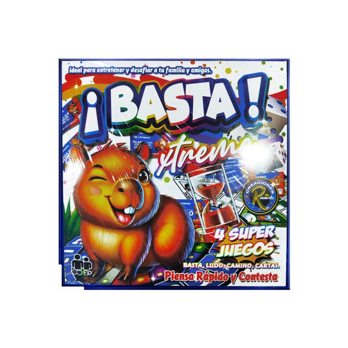 GENERICO - Juego de Mesa Infantil Familiar 4 en 1 Animado