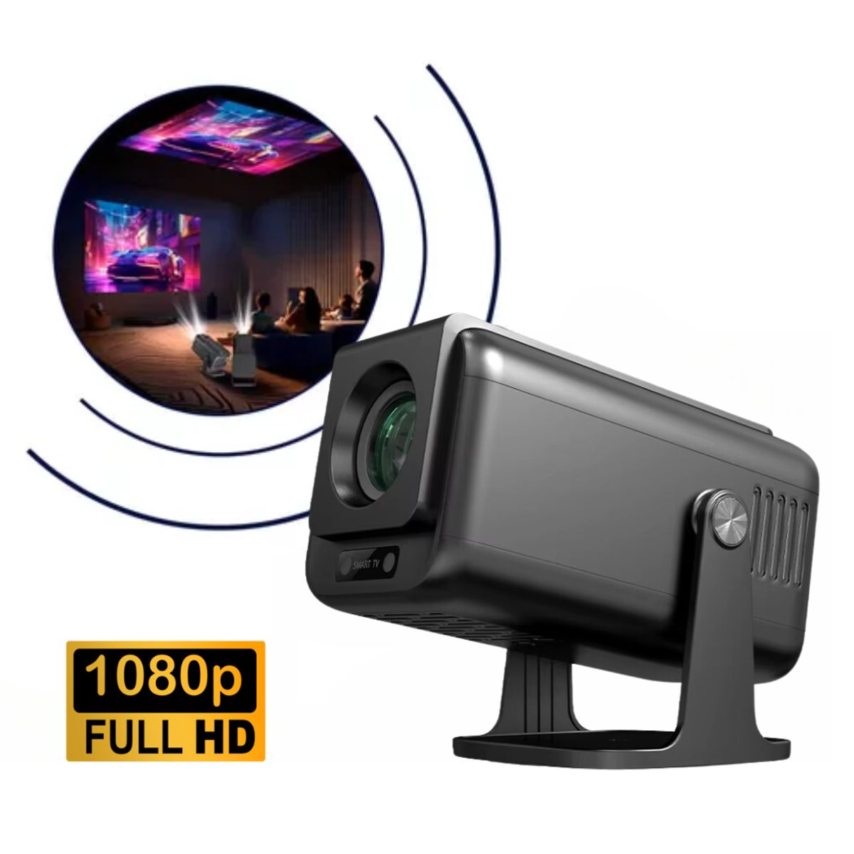 SEISA - Proyector Smart Wifi 6 Bluetooth portátil V1 4K Android 13