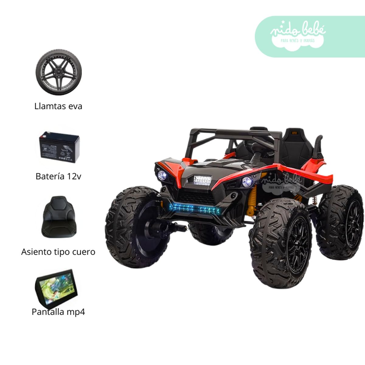 GENERICO - Carro a Batería 4x4 Licenciado Ultra Red