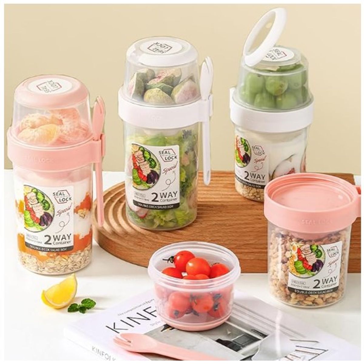 GENERICO - Pack x 3 Vasos para Ensaladas o Yogur