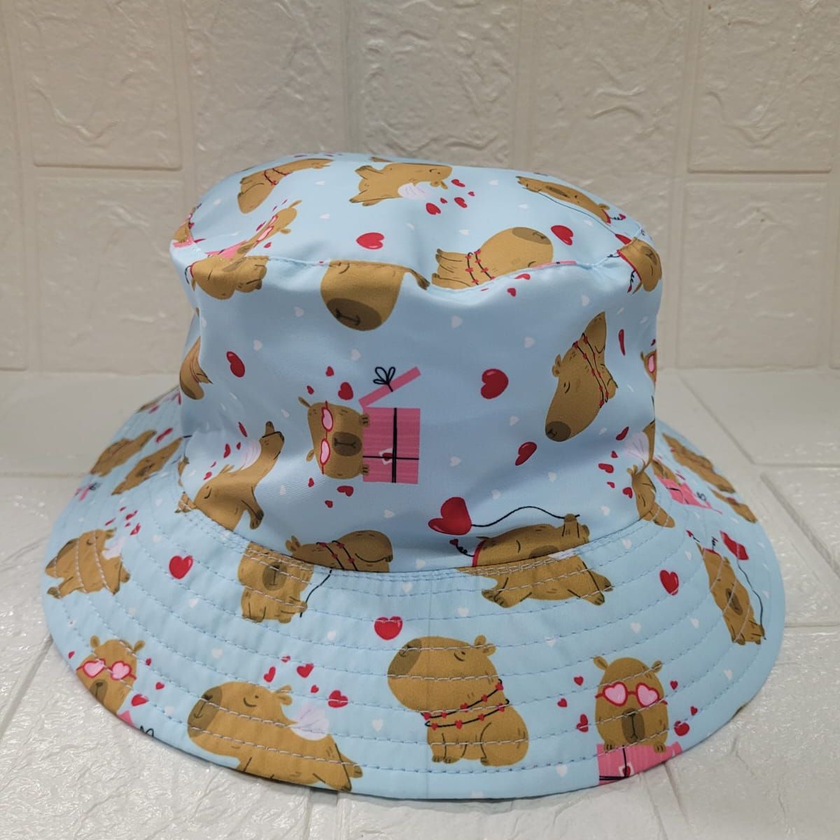 GENERICO - GORRITO CAPIBARA CELESTE PARA NIÑOS