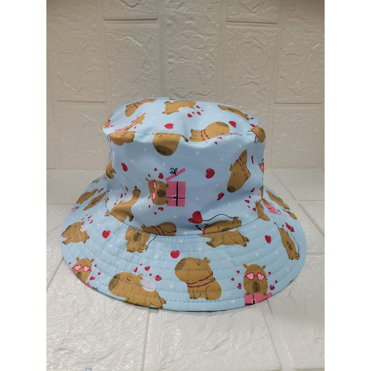 GENERICO - GORRITO CAPIBARA CELESTE PARA NIÑOS