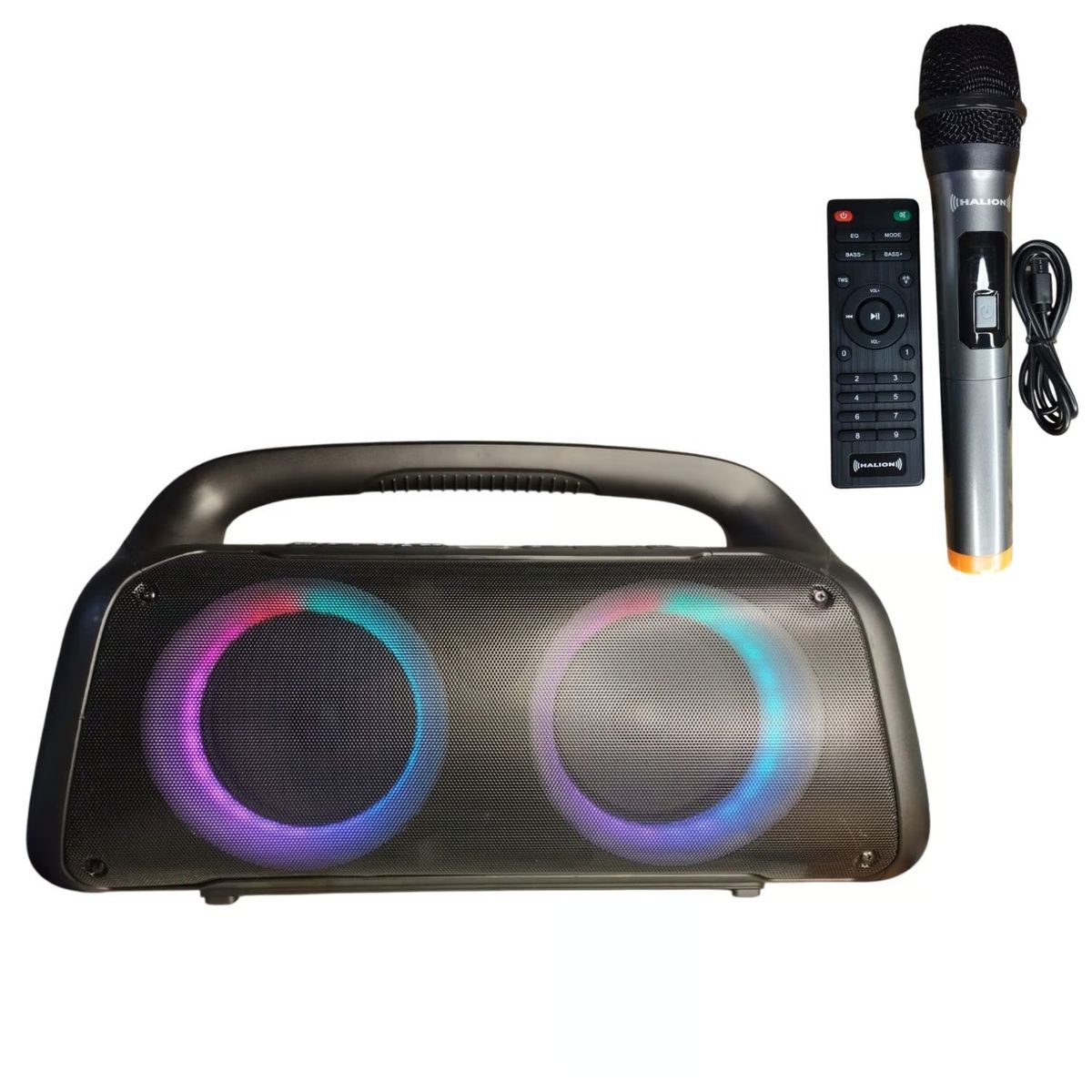 HALION - Parlante Portátil Halion AVALON HA W57 USB BT MICROFONO RGB