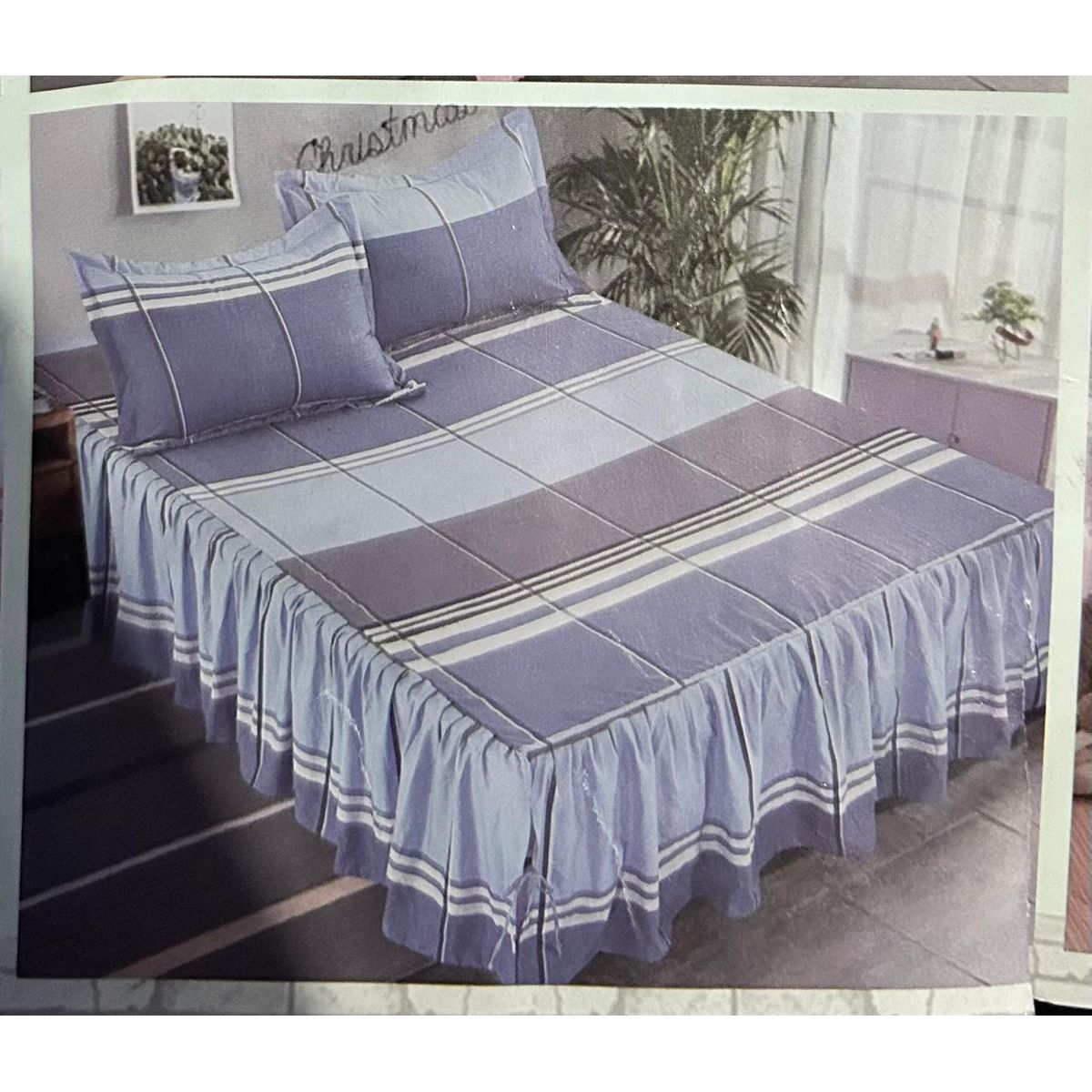 MINGDA - Set de Sabana con Blonda 2 Pz de 4 Pieza 100% Algodón