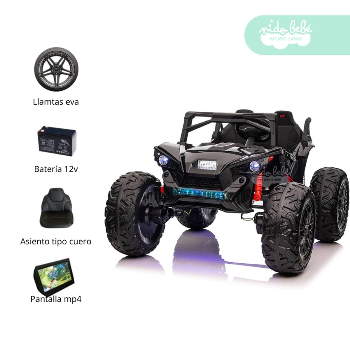 GENERICO - Carro a Batería 4x4 Licenciado Ultra Black