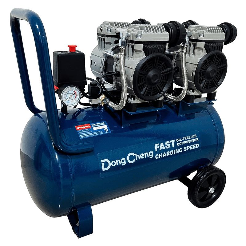 DONGCHENG - COMPRESORA SILENCIOSA INDUSTRIAL DQE1100X2/50L 50 LITROS 2200W