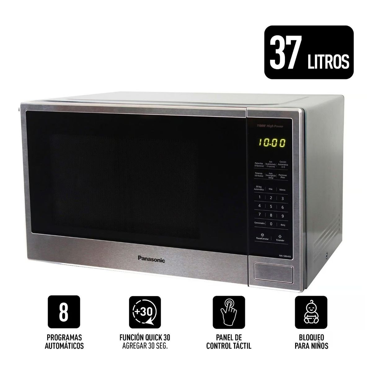PANASONIC - Microondas Panasonic 37L NN-SB646SRPK Inox