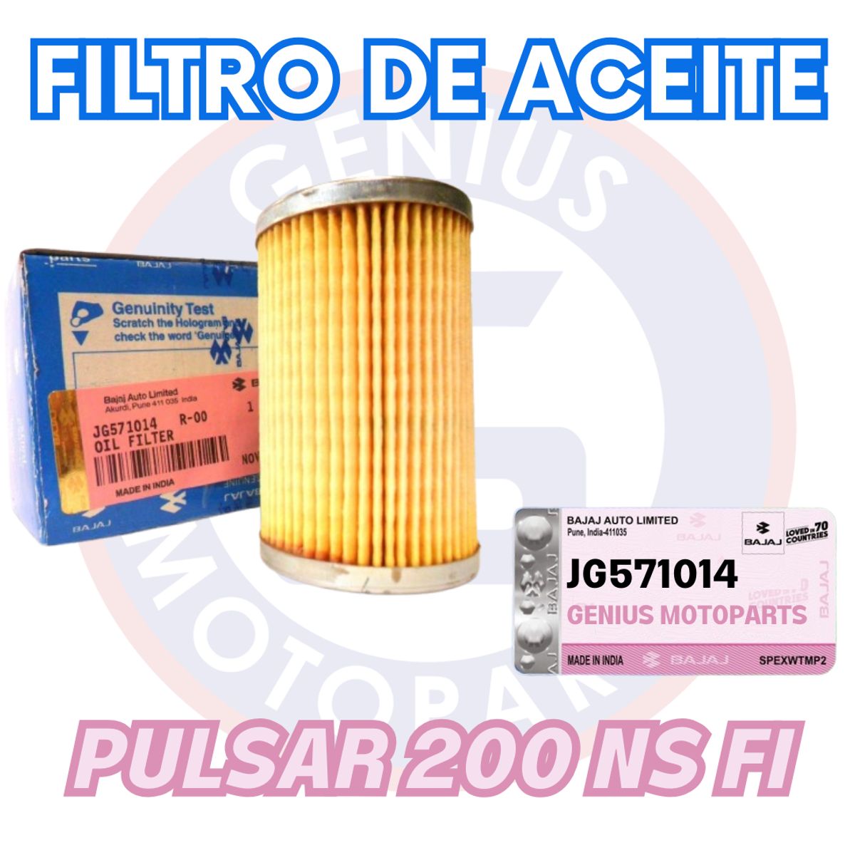 BAJAJ - FILTRO DE ACEITE PULSAR 200 NS FI
