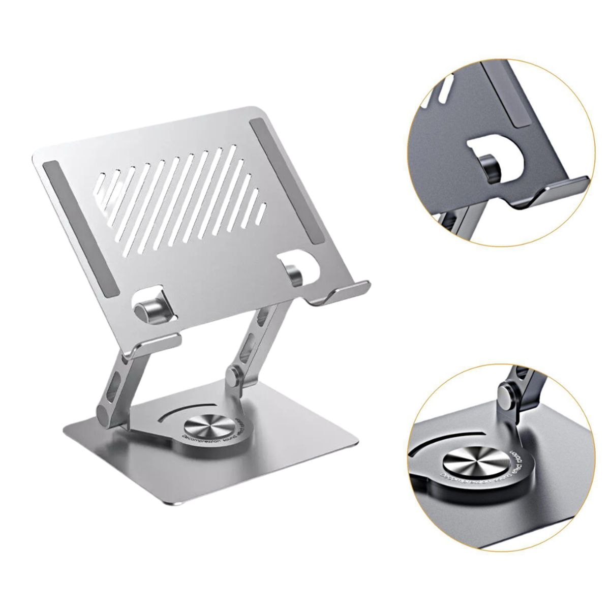 SEISA - Soporte portátil giratorio de 360 ​​grados para computadora de metal