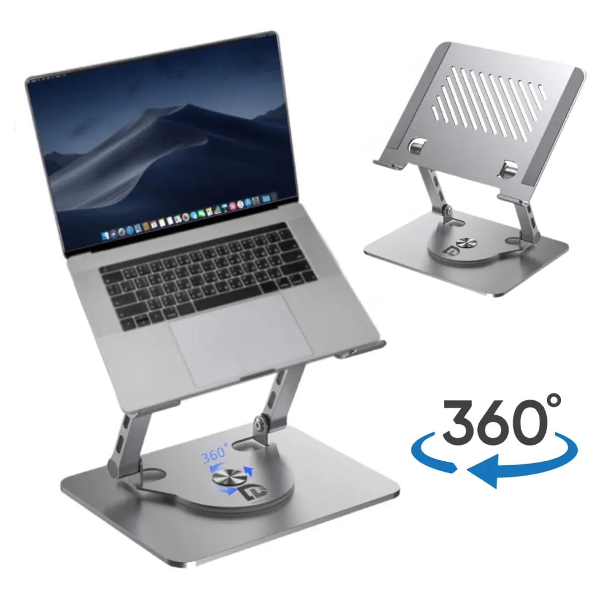 SEISA - Soporte portátil giratorio de 360 ​​grados para computadora de metal