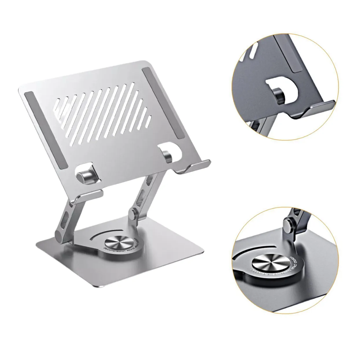 SEISA - Soporte portátil giratorio de 360 ​​grados para computadora de metal