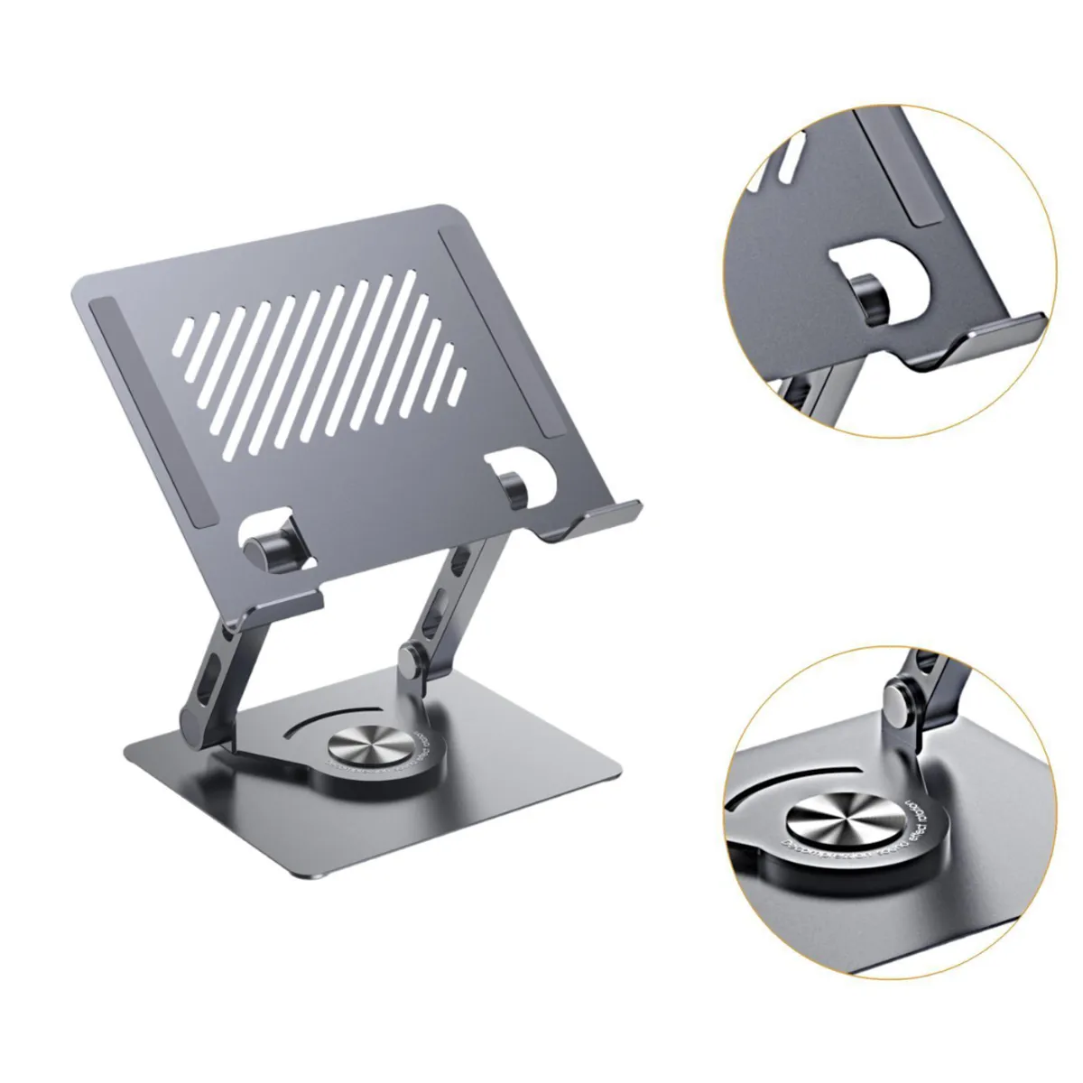 SEISA - Soporte portátil giratorio de 360 grados para computadora de metal