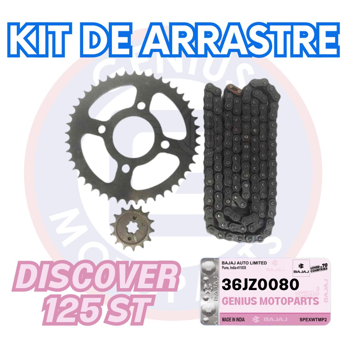 BAJAJ - KIT DE ARRASTRE DISCOVER 125 ST