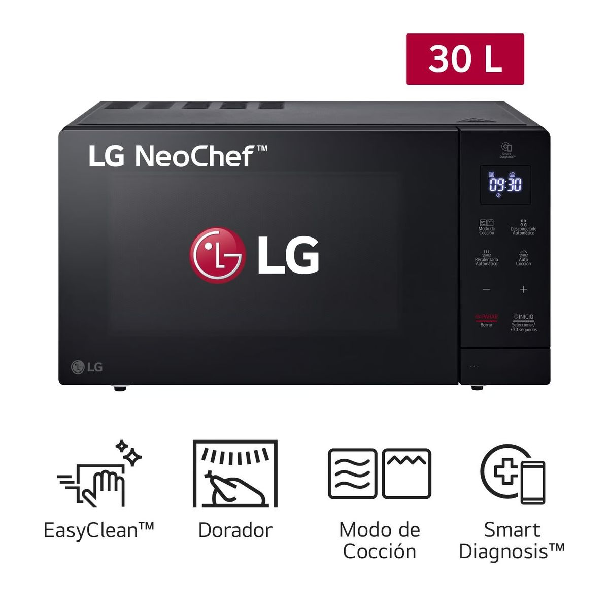 LG - Horno Microondas LG MH7032JAS 30L con EasyClean