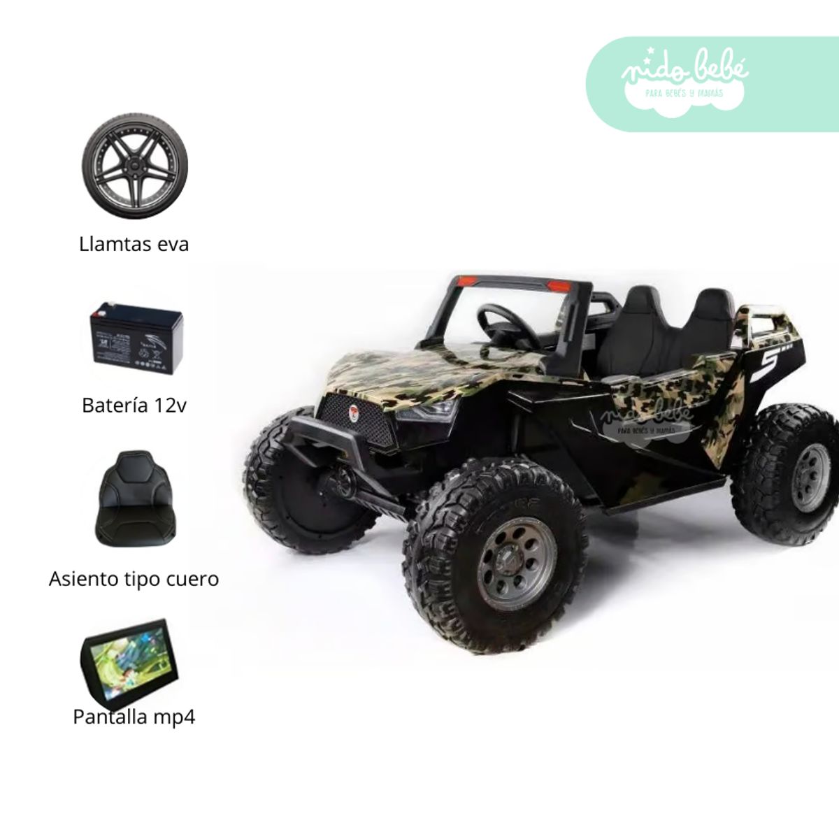 GENERICO - Carro a Batería con Pantalla Led 4×4 RANGER