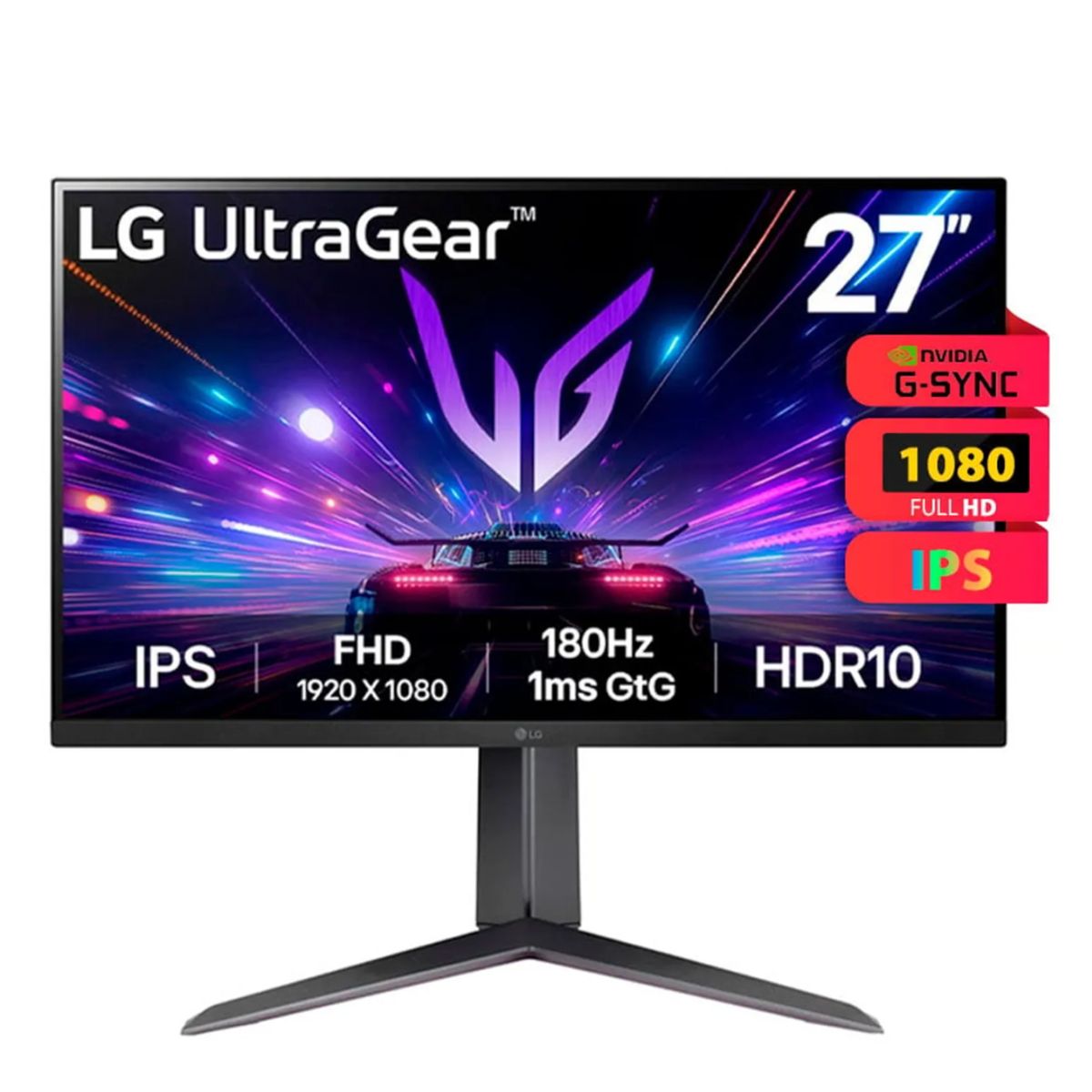 LG - Monitor Gamer LG 27 UltraGear Plano FHD IPS 1920x1080