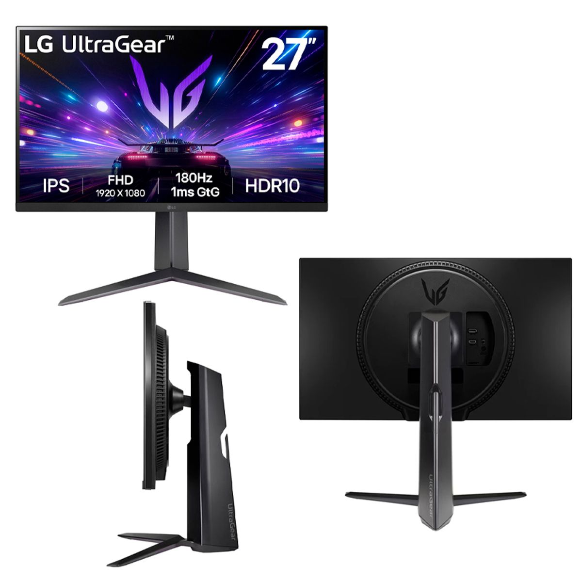 LG - Monitor Gamer LG 27 UltraGear Plano FHD IPS 1920x1080
