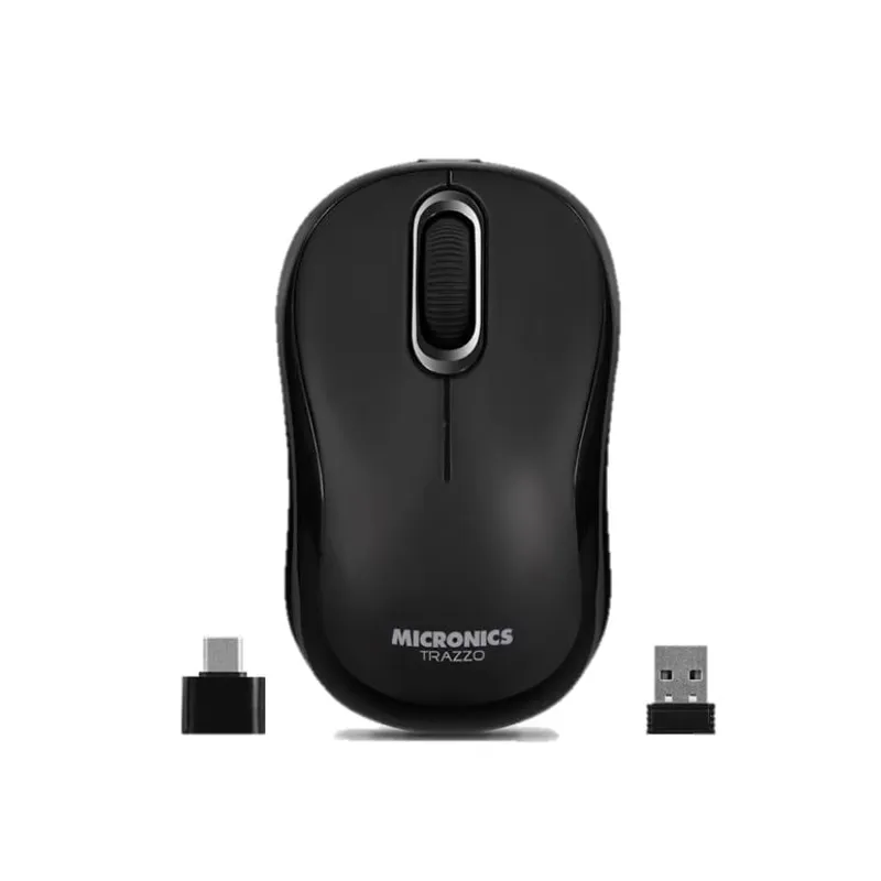 MICRONICS - Mouse Inalámbrico Bluetooth Recargable Adaptador Tipo C