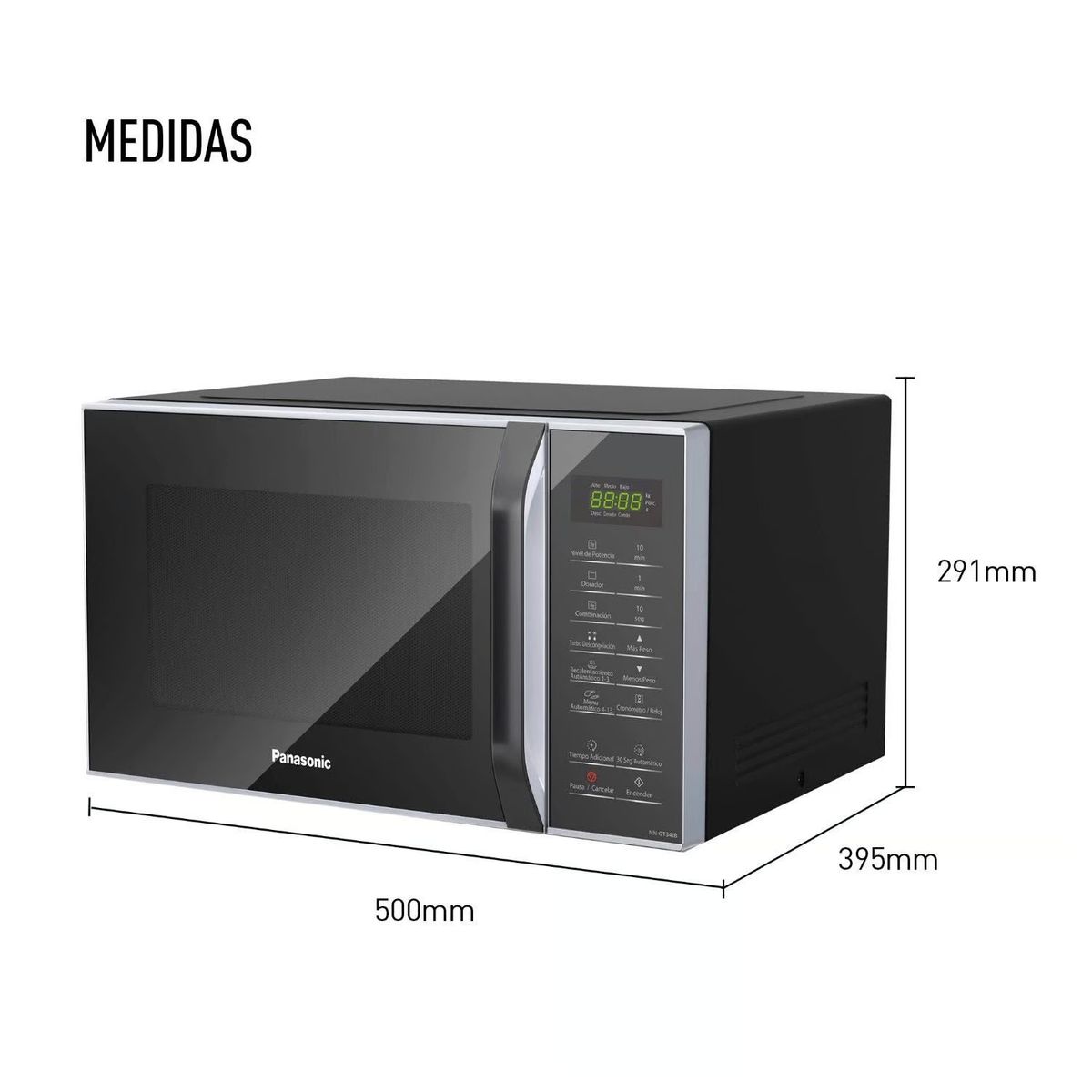 PANASONIC - Microondas Panasonic GT34JBRPK 23 lt Negro