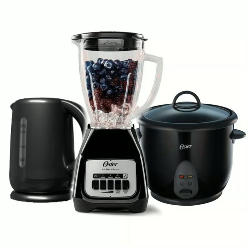 OSTER - Combo Tri de Oster: Licuadora 550 W + Arrocera 1,8 L + Hervidor de 1,7 L