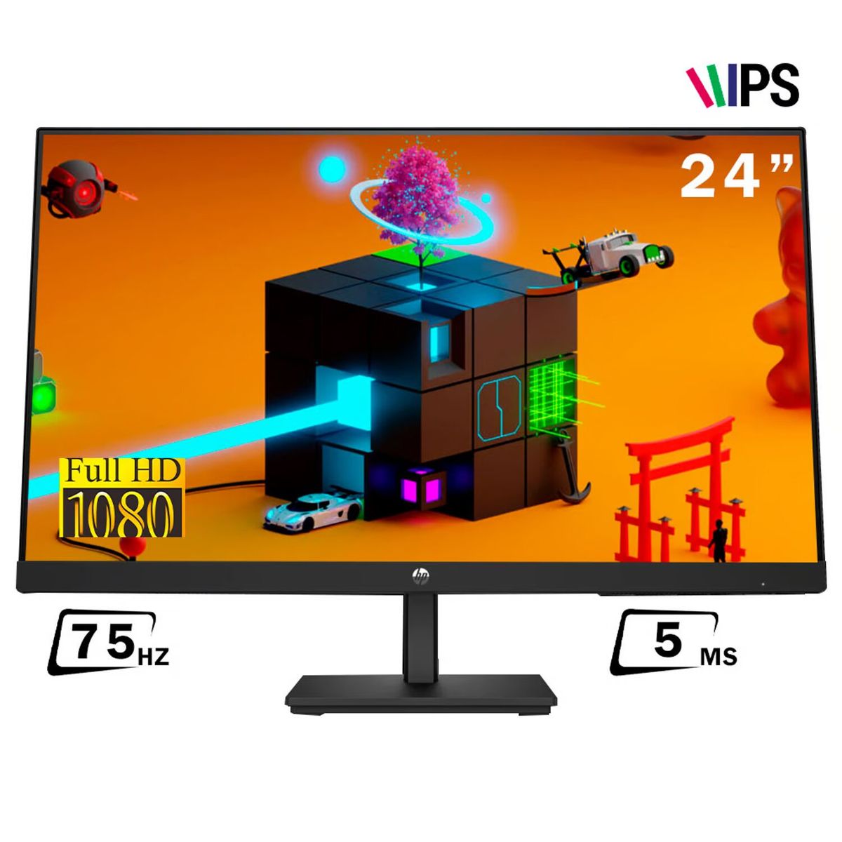 HP - Monitor Hp V24i 238 HD Panel IPS 75Hz 5ms VGAHDMI