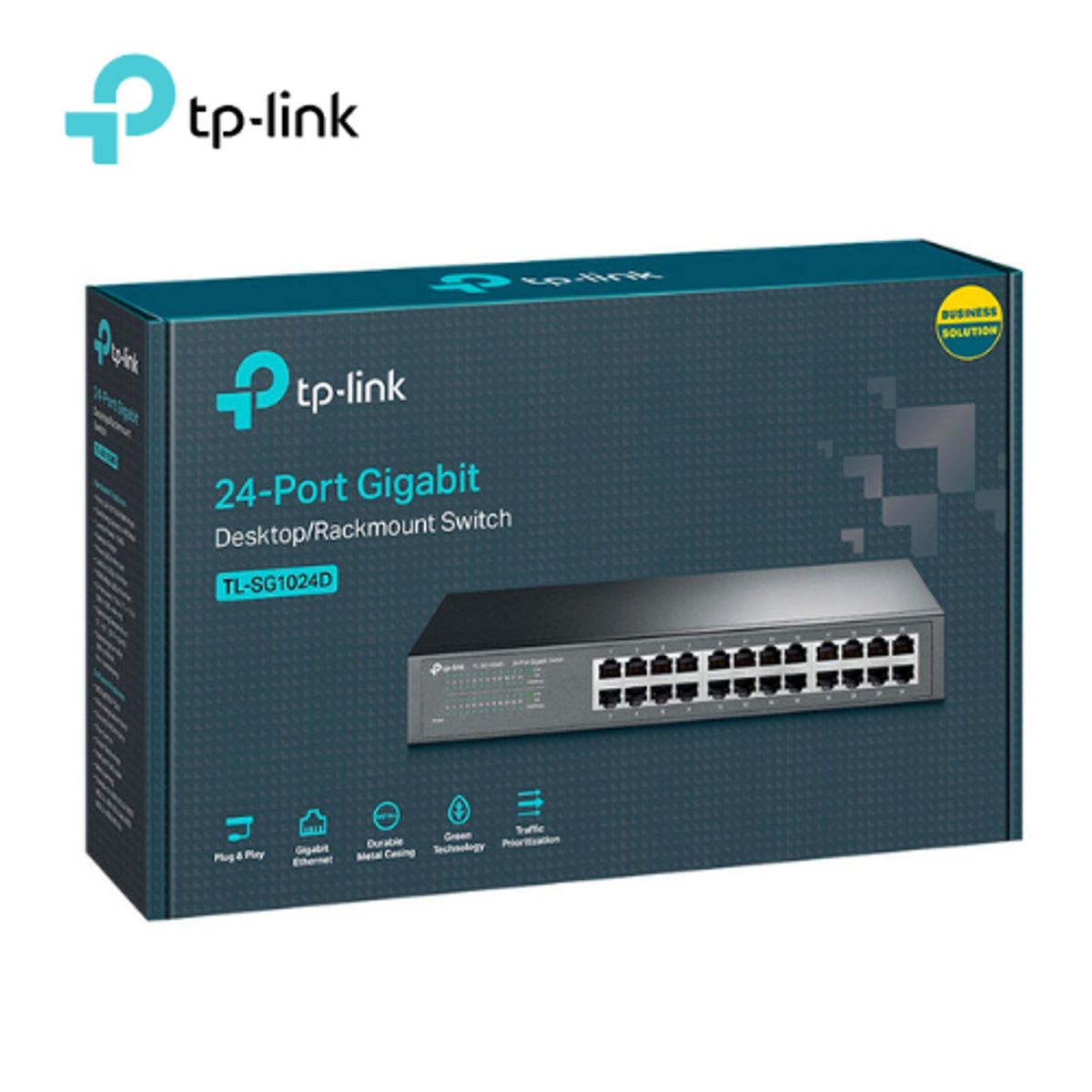 TP LINK - SWITCH TP-LINK GIGABIT DE 24 PTOS TL-SG1024D DESTOP METÁLICO
