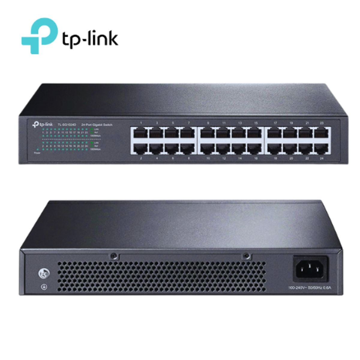 TP LINK - SWITCH TP-LINK GIGABIT DE 24 PTOS TL-SG1024D DESTOP METÁLICO