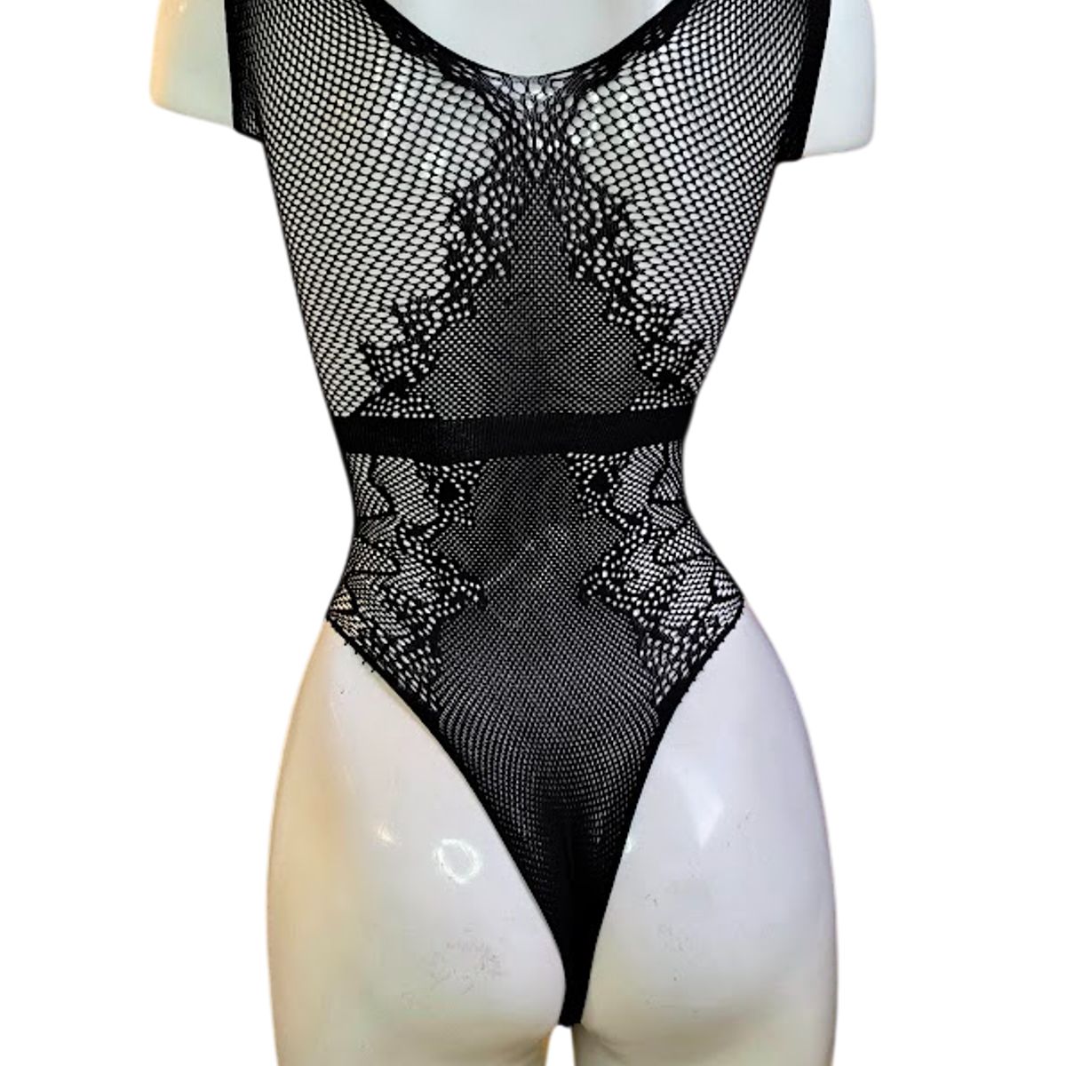 GENERICO - LENCERIA  MALLA  BODY BRILLOS  CATSUIT