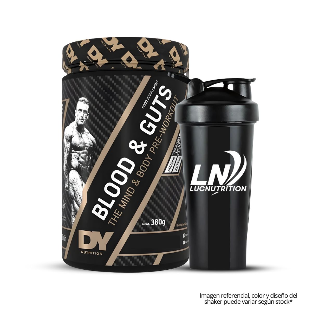 DORIAN YATES - Blood And Guts 40 Servicios Pre entreno - Strawberry + Shaker