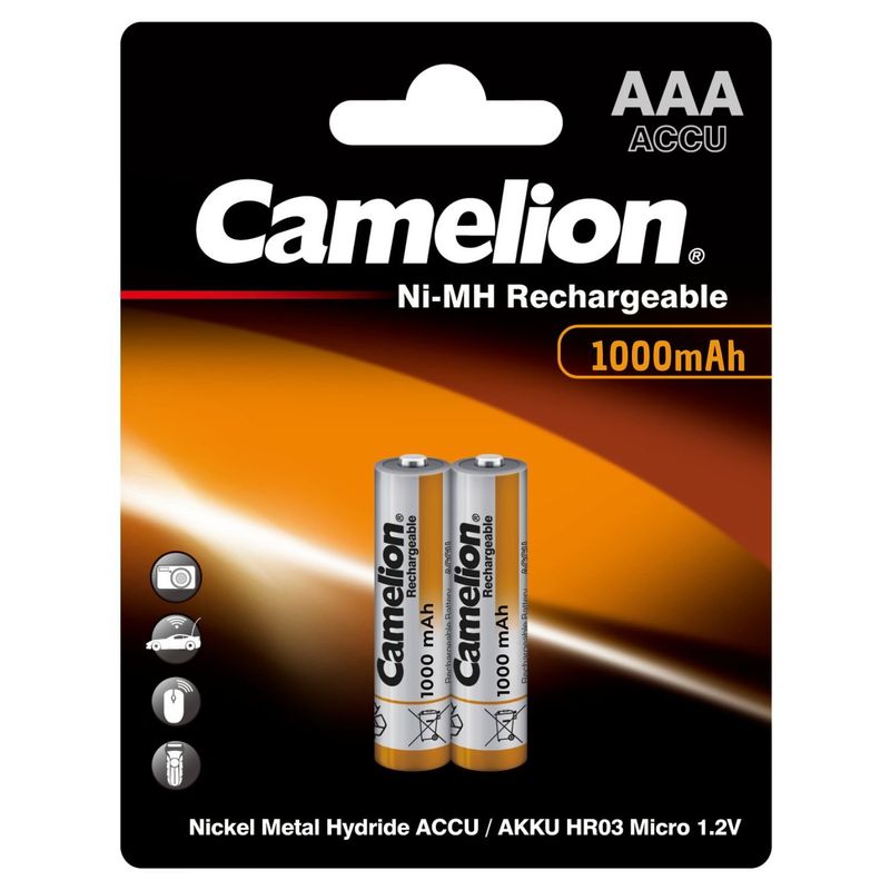 CAMELION - Pilas AAA Recargables para Dispositivos alto cosumo de 12v