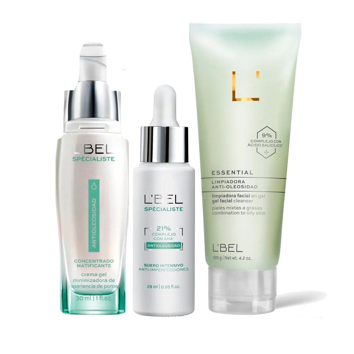 LBEL - Rutinal Facial Specialisté Anti-Oleosidad Limpiador con Serum y Crema