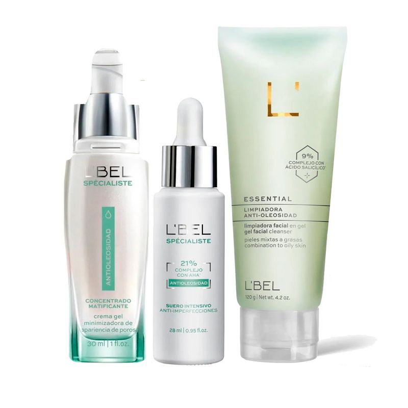 LBEL - Rutinal Facial Specialisté Anti-Oleosidad Limpiador con Serum y Crema