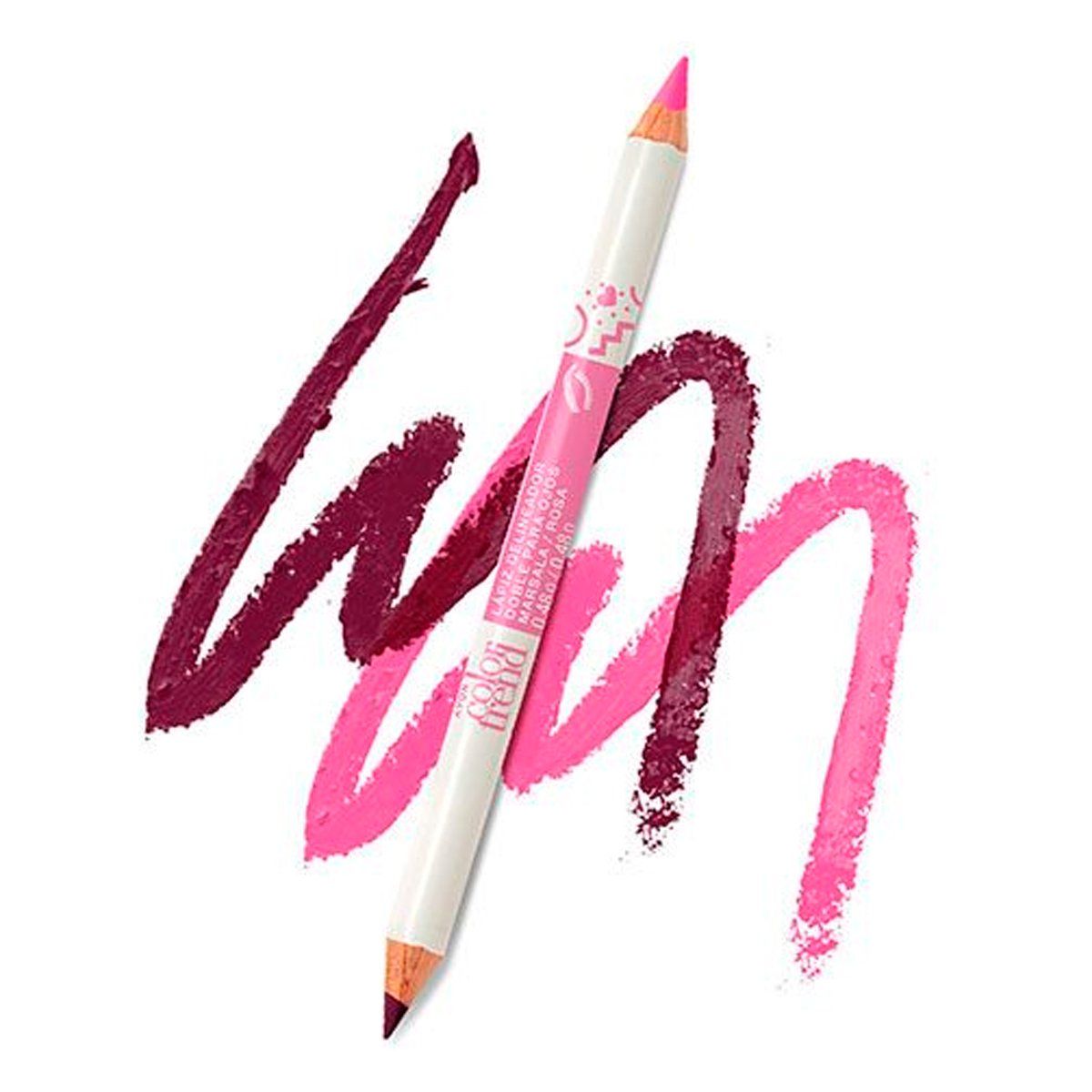 AVON - Lápiz Delineador Doble Para Ojos Vino - Rosado Color Trend