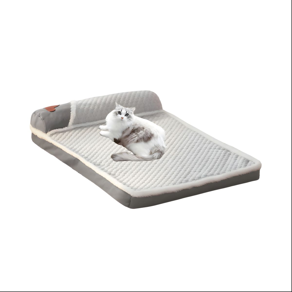 S&T - Cama Colchón Para Perros Funda Extraíble Gris - Talla XL