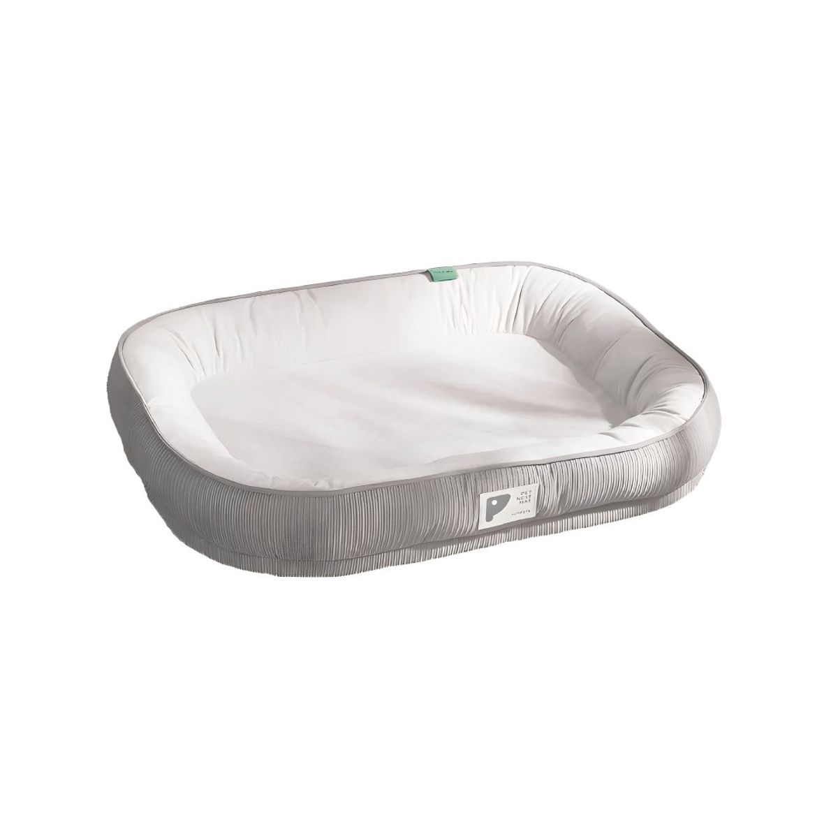 S&T - Cama Para Mascotas Extra Suave Gris Blanco - Talla M