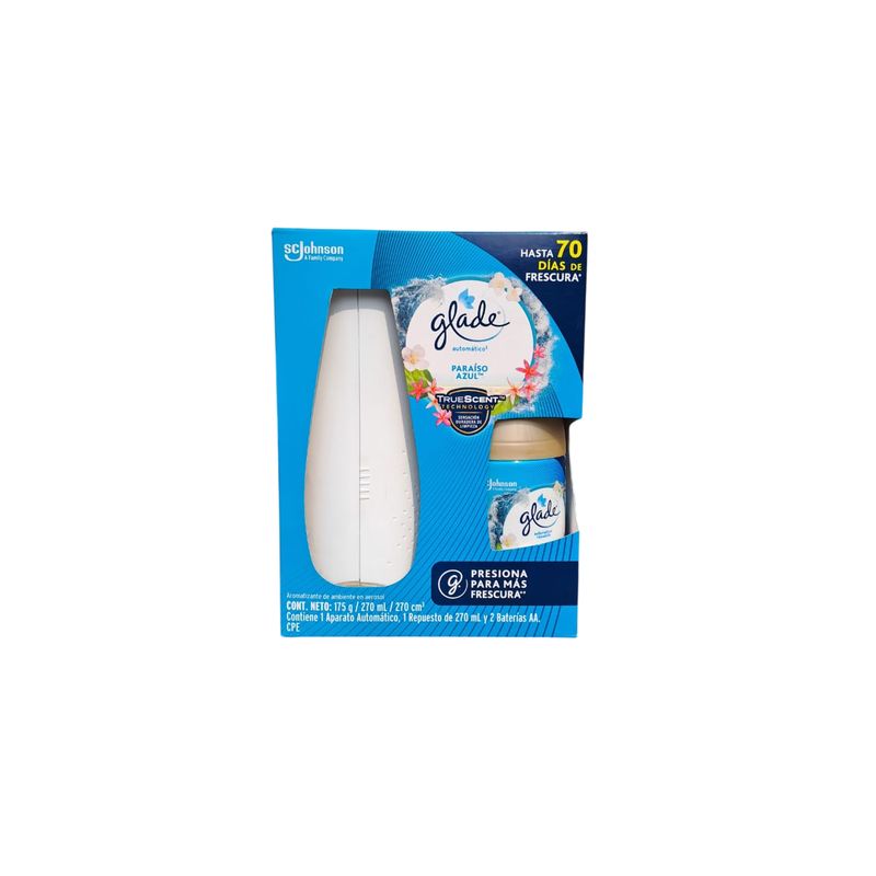 GLADE - Aromatizador Automatico 270ml Paraíso Azul Glade