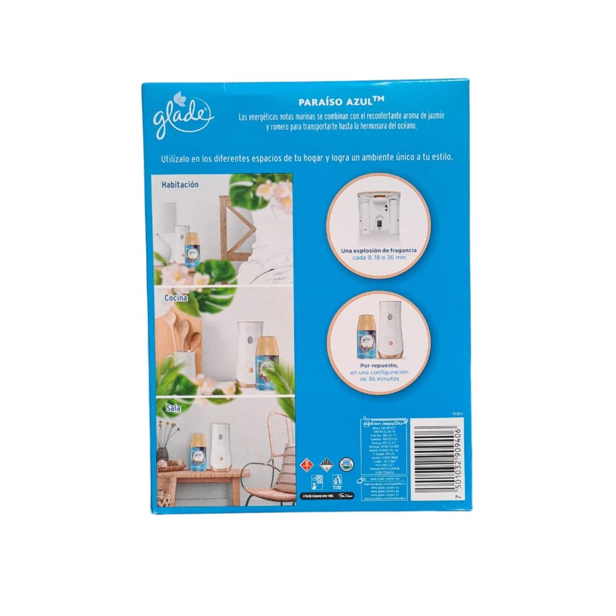 GLADE - Aromatizador Automatico 270ml Paraíso Azul Glade